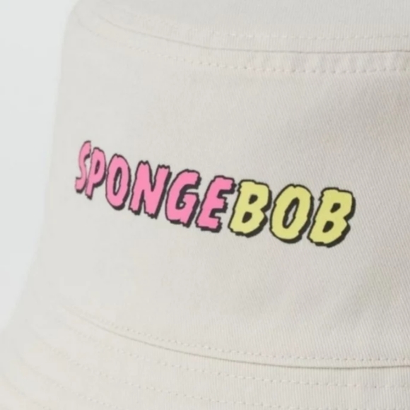 NWT Sponge-Bob REVERSIBLE BUCKET HAT cap and free socks mens womens unisex - Picture 3 of 4